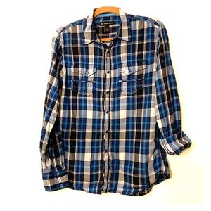 INC Men’s Plaid Double Pocket Shirt